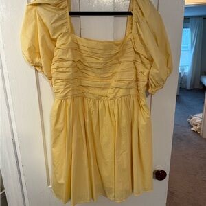 Abercrombie & Fitch Mustard Smocked Dress